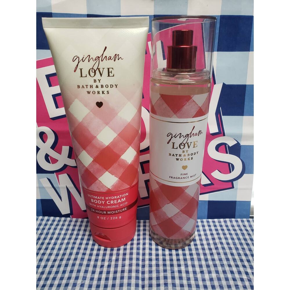 BBW Gingham Love Ultra Hydration Body Cream & Fine Fragrance Mist Bundle